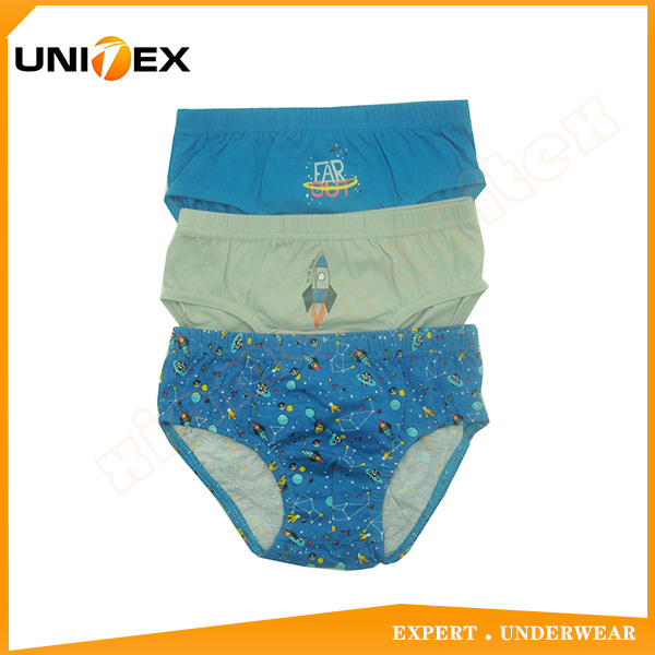 3-pack Breathable 100% Cotton Fabric Boy's Briefs Underwear