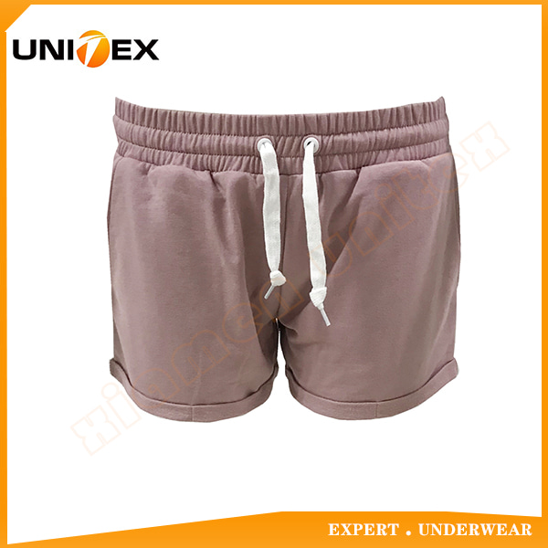 Hot selling soft solid cotton fabric women’s short ladies shorts