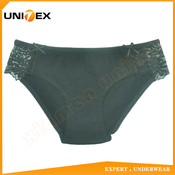 Cotton Fabric Fashion Style Ladies Seam-Lace Briefs Underwear