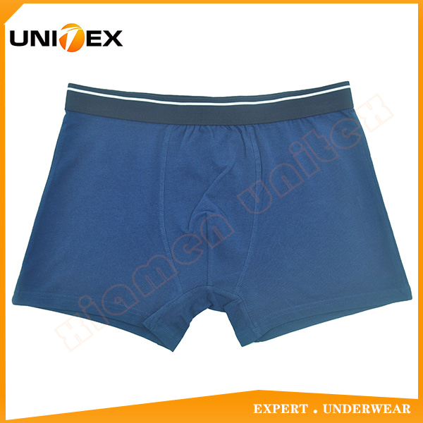 Factory OEM cheap price solid knitted cotton fabric men's boxer briefs underwear