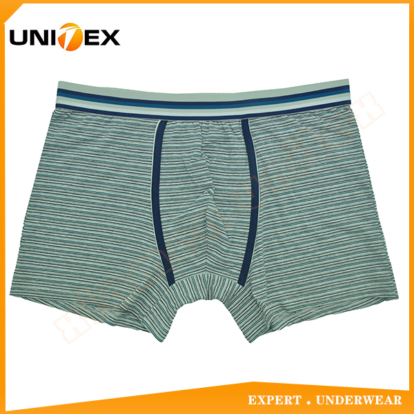 Chinese Manufacturer Customized Breathable Popular Stripe Yarn Dyed Fabric Men's Boxer Shorts Underwear