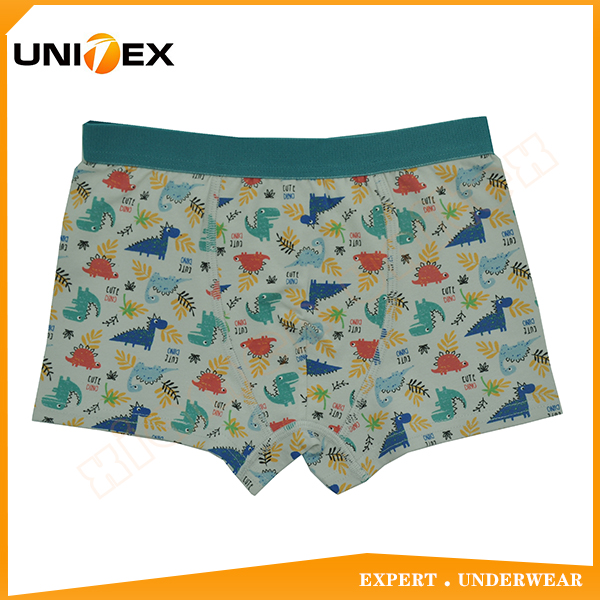 School Boy Boxer Soft Handfeel Water All Over Printing Cotton Fabric Boy's Boxer Short Underwear