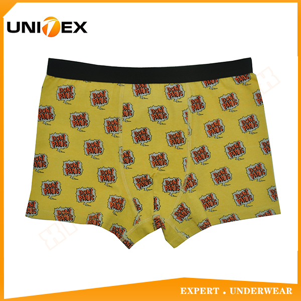 Professional Good Handfeel All Over Printing Cotton Fabric Boy's Boxer shorts Underwear 