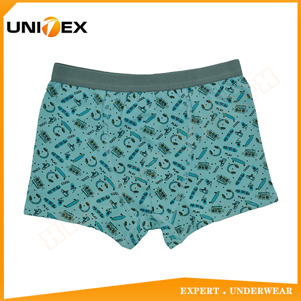 Teen Boys Boxer Panties Great Handfeel of Printing Cotton Fabric Underwear