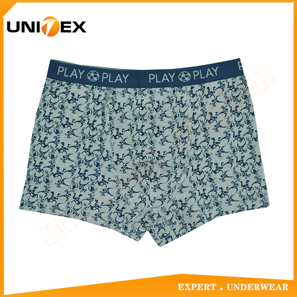 Professional Customized Reative Soft Printing Cotton Fabric Boy's Boxer Shorts Underwear