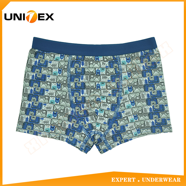 Boxer Underwear Soft Cotton AOP Fabric Boy Boxer