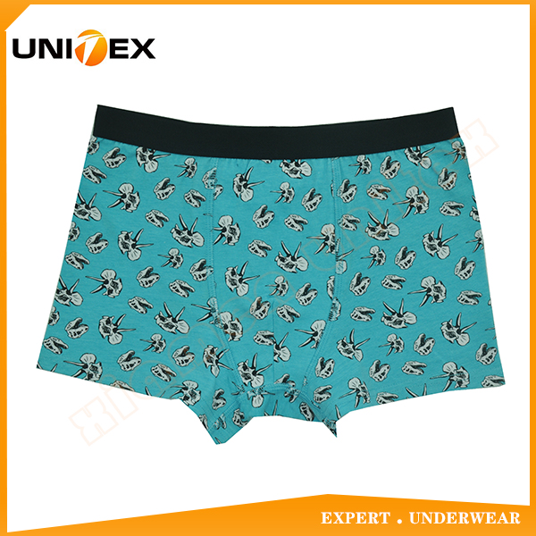 Factory Manufature Allover Printing Cotton Fabric Boys Boxer Underpant