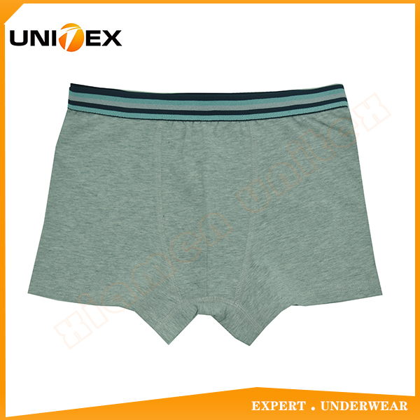 Professional Customized Teen Boxer Plain Color Cotton Fabric Boy's Boxer Underwear 