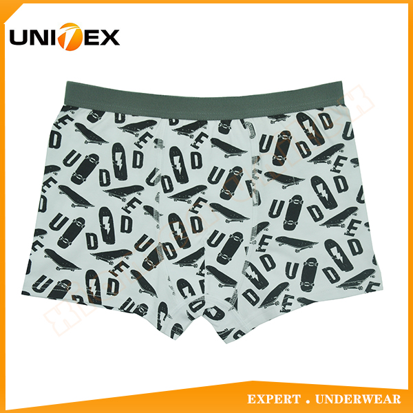 Factory OEM&ODM Classical Printed Teen Boy's Boxer Trunk Underwear