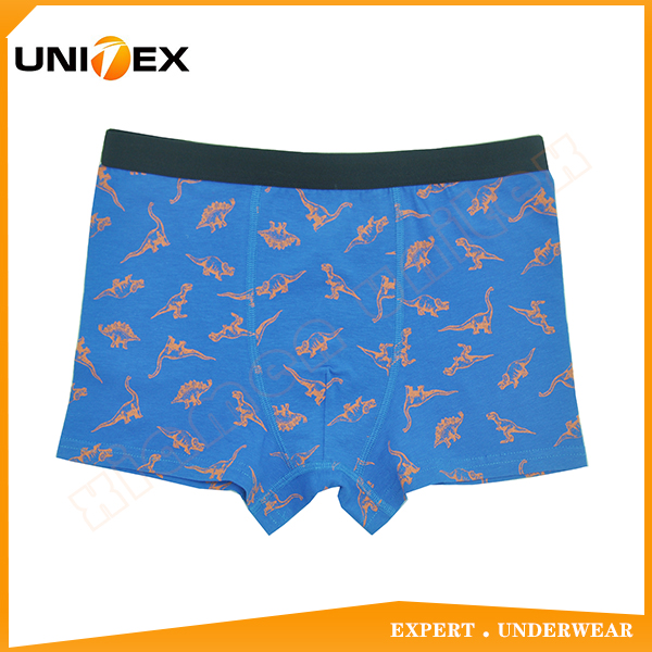 Fashional Stylish AOP 95% Cotton 5% Spandex Fabric Boy's Boxer Underwear