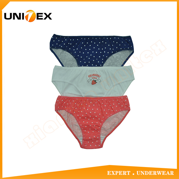 Teen Girl Super Soft Handfeel Printing 100%Cotton Fabric Briefs Underwear
