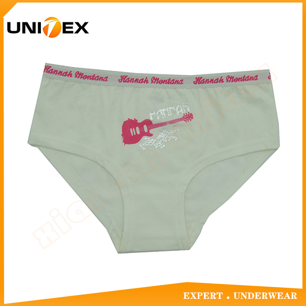 Customized Classical Jacquard Elastic Cotton Fabric Girls BoxerBrief Underwear