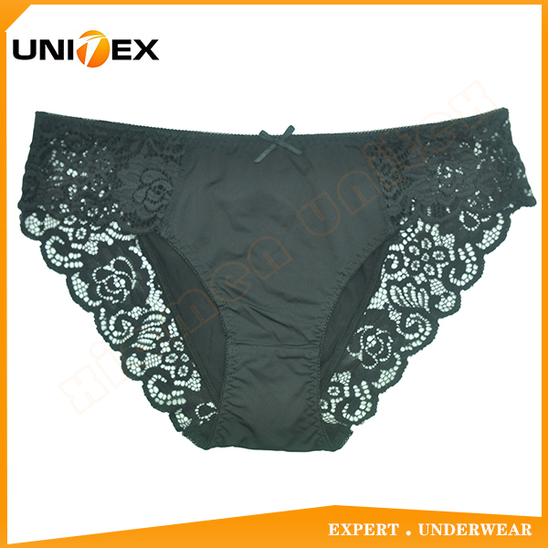 Manufucture Lace Sexy Briefs Nylon Spandex Fabric Ladies Panty Women Underwear