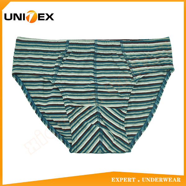 Customized Mature Yarn Dyed Cotton Man’s Brief and Custom Men Underwear