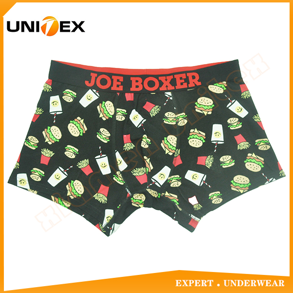 Men's Underwear Central Jacquard Logo Elastic Reactive Printing Cotton Spandex Underwear