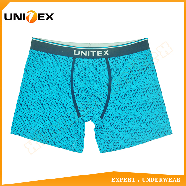 Comfortable Jacquard Unitex Elastic Men's Printed Boxer Briefs Underwear