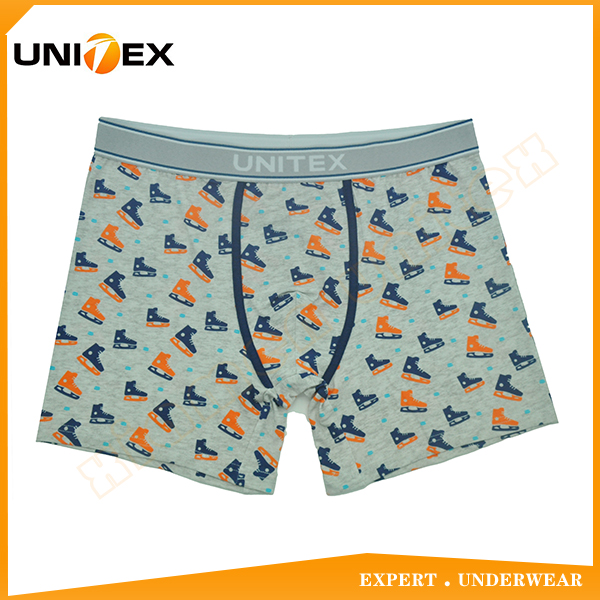 Customized Cotton Underwear Central Jacquard Logo Elastic UNITEX Custom Printed Mens Underwear Boxer Briefs Boxer Shorts