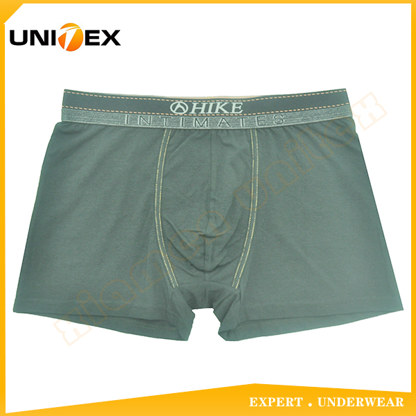 Men's Underwear Central Jacquard Logo Elastic Solid Cotton Spandex Boxer Briefs Underwear