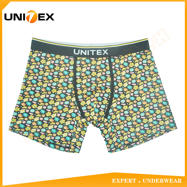High Quality Jacquard Elastic Soft Cotton Comfortable Men's Boxer Briefs Underwear