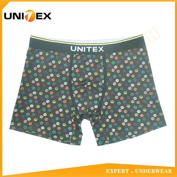 High Quality Jacquard Elastic Soft Cotton Men's Boxer Briefs 