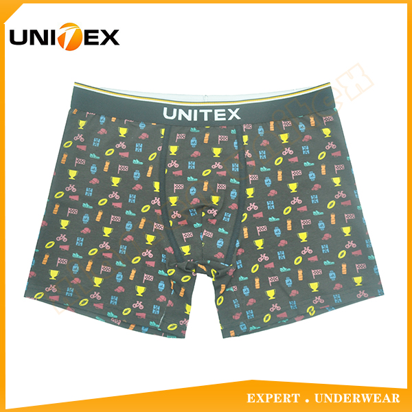 High Quality Boxer Shorts Jacquard Unitex Elastic Soft Cotton Boxer Briefs Boxer Brief Manufacturers