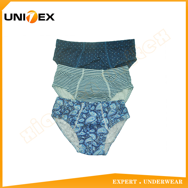 Customized Knitted 3-Pack Basic Cotton Fabric Boys Brief