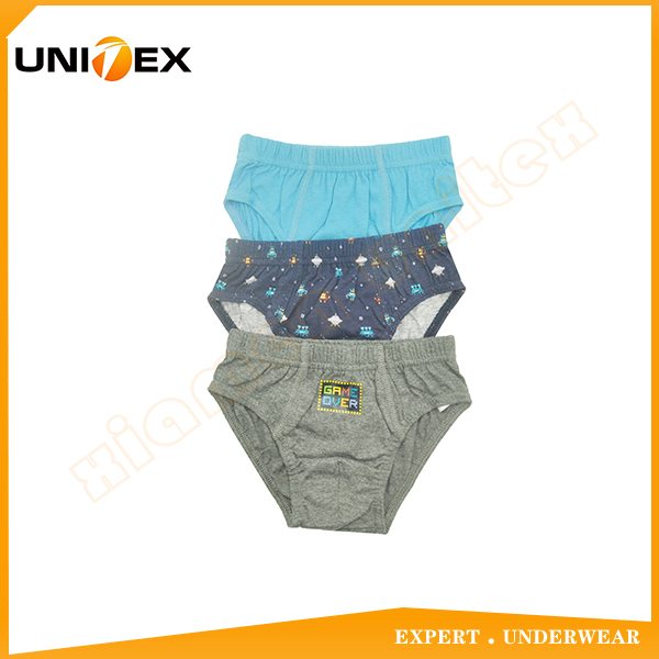 3-Pack Basic Cotton Fabric Boys Brief Underwear