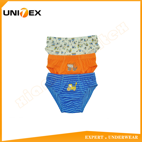 3 PCS 100% Cotton Fabric Comfortable Boy's Briefs Underwear