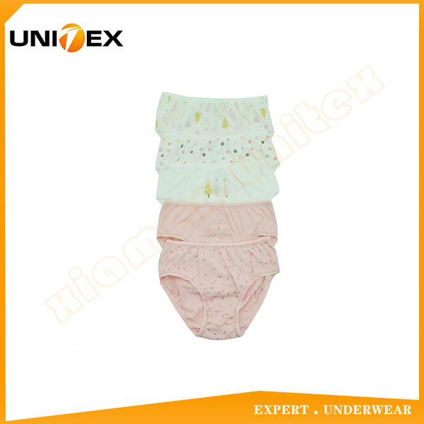 5PCS Beautiful Classical Teen Girl's Comfortable Soft Cotton Bikini Briefs Underwear