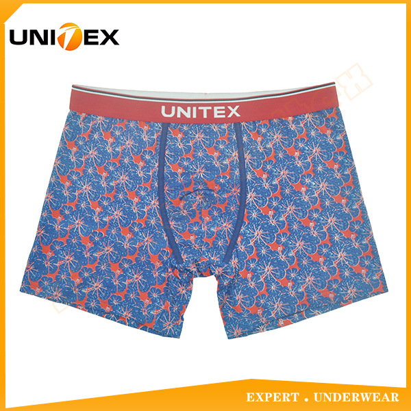 Professional Factory Custom Breathable Jacquard Unitex Elastic Underwear Sexy Men's Boxer Briefs