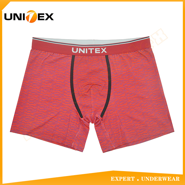 Professional Factory Custom Breathable Jacquard Unitex Elastic Men's Cotton Boxer Underwear