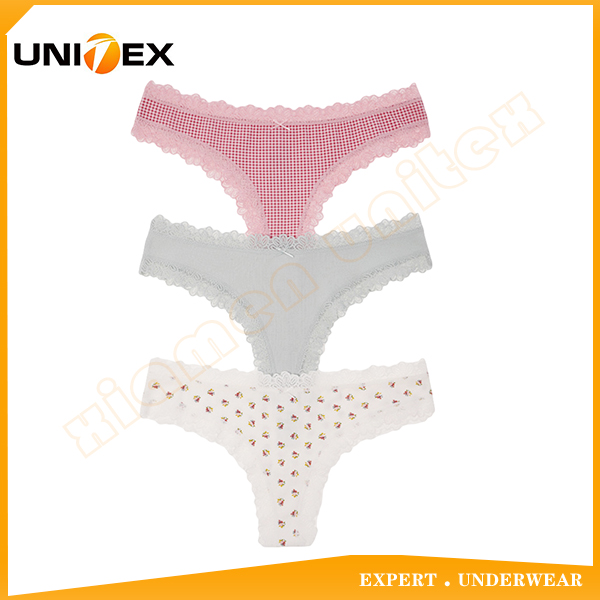 3-Pack Women's Comfortable Sexy Lace Briefs Underwear