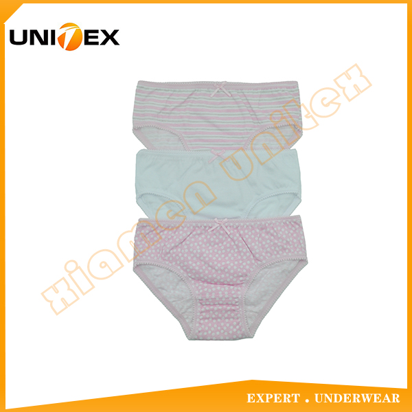 Teen Girl's 3PCS Cute Bikini Briefs Underwear