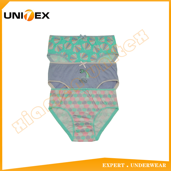 Customized Girl's Knitted Cotton Underwear
