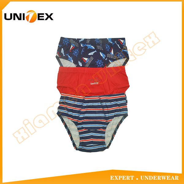 Soft Cotton Underwear 3pcs-Pack Classic Briefs Underwear Boy's Thong Briefs Underwear
