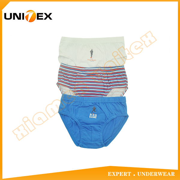 3pcs-Pack Custom Breathable Underwear Children's Cotton Underwear Boy's Basic Briefs Underwear