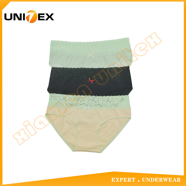 Chinese Underwear Manufacturers Comfortable Lace Underwear Women's Cotton Spandex Briefs