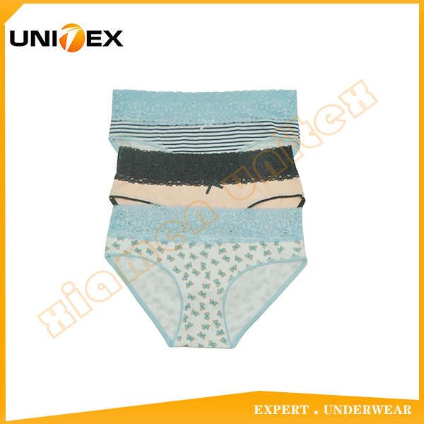 Personalized Women's Underwear Women's Cotton Underwear With Lace Trim