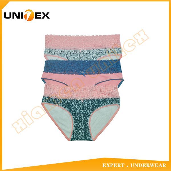 Women's Cotton Briefs Lace Underwear For Ladies Classic Briefs Underwear