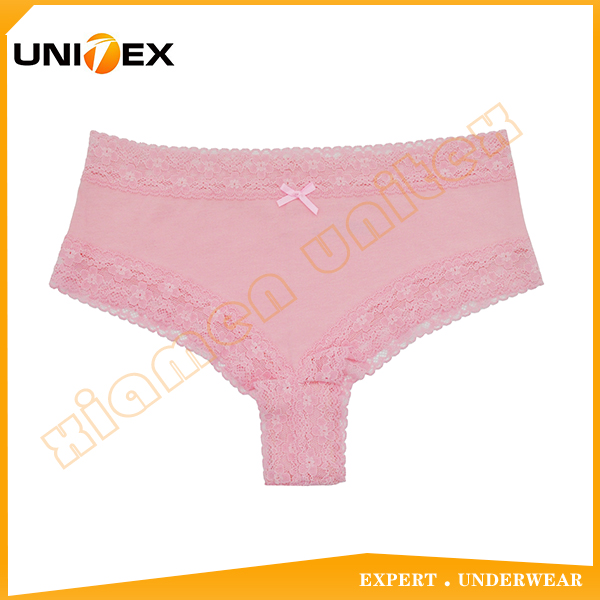 Customized Solid Color Underwear Sexy Brief Panties Lace Underwear For Women
