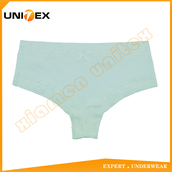 Women's Cotton Spandex Briefs Underwear With Lace Waistband Women's Sexy Briefs