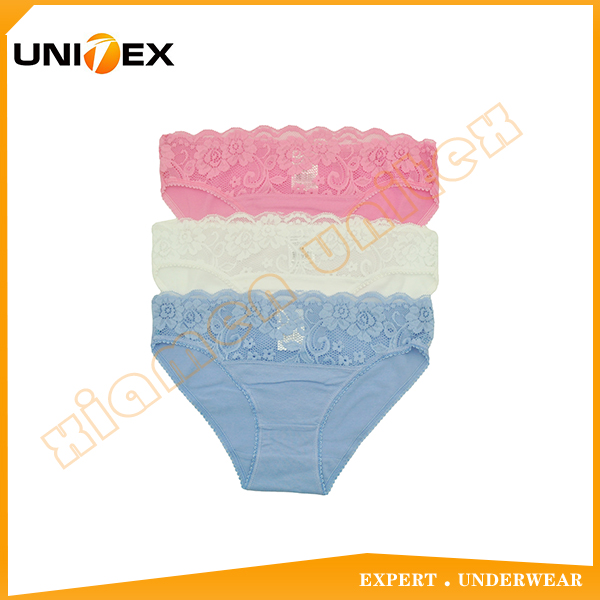 Chinese Underwear Manufacturers Women's Cotton Spandex Briefs Solid Color Underwear