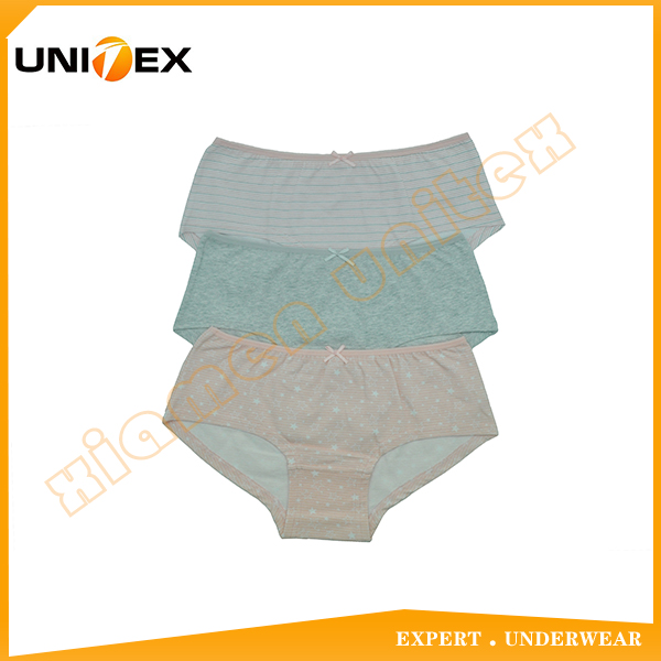 Basic Cotton Fabric Underwear Ladies Thong Briefs Underpanties