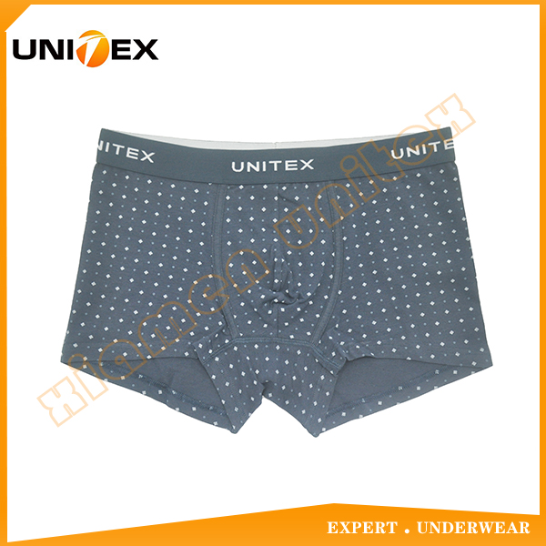 Customized Cotton Underwear Jacquard Logo Elastic Unitex Aop Printing Men's Moisture Wicking Boxer Briefs